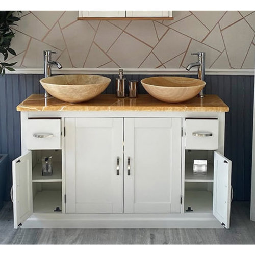 Ebern Designs Andrus 1231Mm Freestanding Bathroom Vanity with Stone
